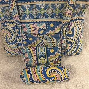 Capri Blue Small Tote, Trifold Wallet & Zip Eyeglass Case